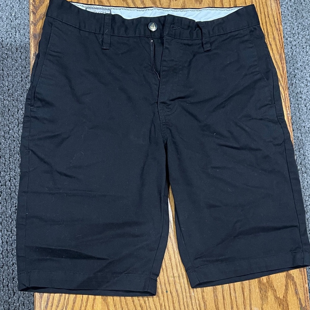 Volcom Men's Black Flat Front Shorts